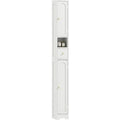 Colonne blanche etroite 185 cm avec rangement vertical, meuble compact pour salle de bain ou petits espaces