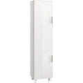 Colonne de salle de bain blanche 40 x 30 x 167,5 cm avec rangement vertical compact pour optimiser l espace