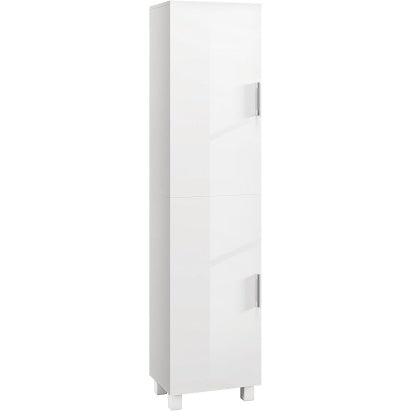 Colonne de salle de bain blanche 40 x 30 x 167,5 cm avec rangement vertical compact pour optimiser l espace